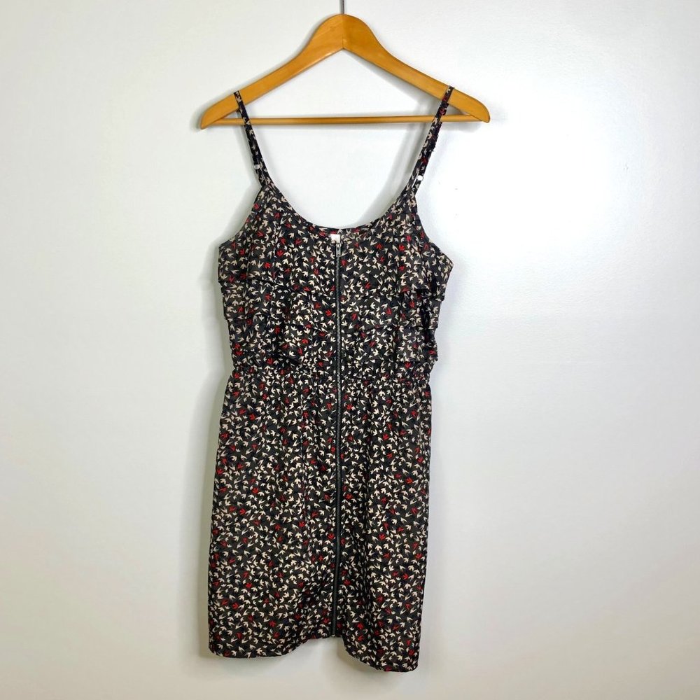 Xhilaration Bird Print Ruffle Top Dress